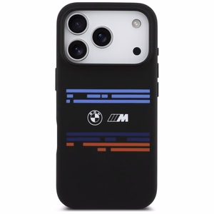 BMW M Silicon Horizontal Line MagSafe Suojakuori iPhone 17 Prolle - Musta