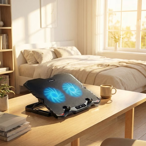 Wozinsky WDCX-015 StormPad RGB gaming jäähdytys kannettavan tietokoneen jalusta musta