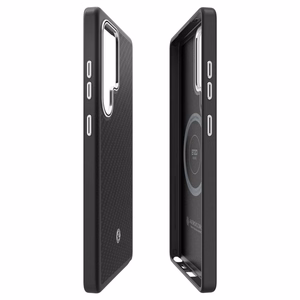Spigen Enzo Aramid GP-FPS938PGABW silikonikotelo sisäänrakennetulla MagFit-sormuksella Samsung Galaxy S25 Ultra - Musta