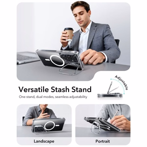 ESR Classic Hybrid Kickstand MagSafe Suojakuori Samsung Galaxy S26 Ultralle - Kirkas