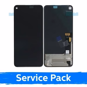 LCD-näyttö yhteensopiva Google Pixel 4A 5G / G025I / musta kehyksellä (Service Pack)
