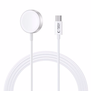 Tech-Protect UltraBoost magneettinen induktiivinen laturi USB-C -liittimellä Apple Watchille 1.2m - valkoinen