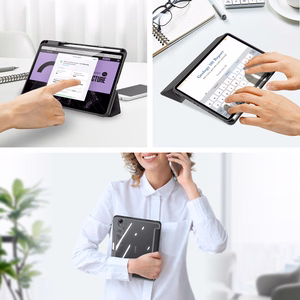 Dux Ducis Toby panssaroitu Flip Smart Case Oppo Pad kynänpidikkeellä Musta