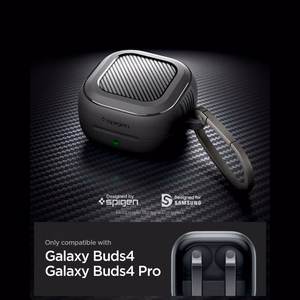 Spigen Rugged Armor Suojakuori Samsung Galaxy Buds 4 / 4 Pro:lle - matta musta