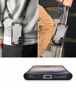 Ringke Fusion X Suojakuori Samsung Galaxy S26+:lle läpinäkyvä musta