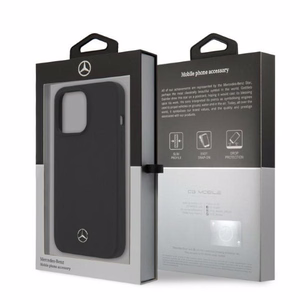 Mercedes Silicone Line MagSafe suojakuori iPhone 13 Pro:lle / iPhone 13:lle - musta