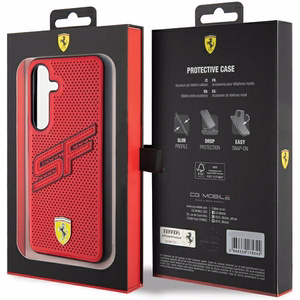 Ferrari Big SF perforoitu suojakuori Samsung Galaxy S24:lle - punainen