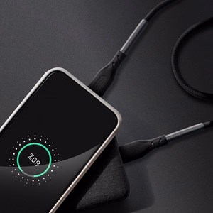 Kaapeli USB C - Lightning Forcell F-Energy PD 3A 27W Carbon 1 m CB-01C musta