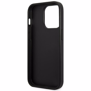 Karl Lagerfeld Saffiano Mono Metal Logo iPhone 14 Pro Max 6.7" Case - Gray