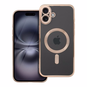 Suojakuori iPhone 16 PLUS:lle Electro Mag Cover yhteensopiva MagSafe-version kanssa ruskea