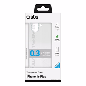 SBS Skinny Suojakuori iPhone 16 Plus Läpinäkyvä