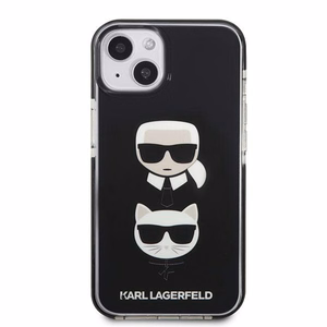 Karl Lagerfeld Karl&Choupette Head kotelo iPhone 13:lle - Musta