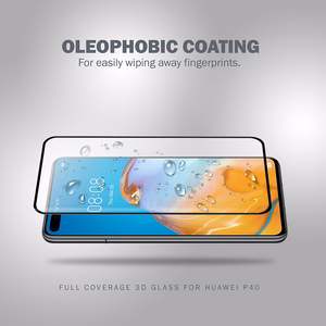 Crong 3D Armor Glass 9H tempered-glass screen protector for Huawei P40, with installation frame