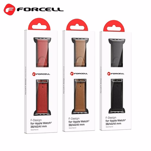 Ranneke Apple Watch Forcell F-Design FA20 rei'itetty ympäristöystävällinen nahka 42 / 44 / 45 / 49 mm punainen