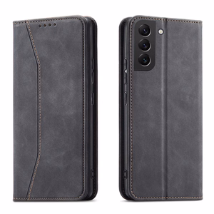 Magnet Fancy Suojakuori Samsung Galaxy S23+:lle lompakkokotelo jalustalla musta