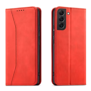 Magnet Fancy Suojakuori Samsung Galaxy S23+:lle lompakkokotelo jalustalla punainen