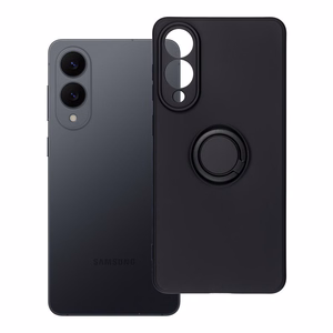 Silikoninen Suojakuori Renkaalla Samsung S25 EDGE:lle musta
