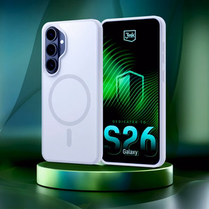 Samsung Galaxy S26+ – 3mk Smoke MagCase valkoinen puhelimen suojakuori