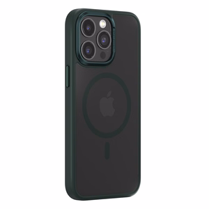 Comma Joy Elegant Mag -kuori iPhone 15 Plus tummanvihreä