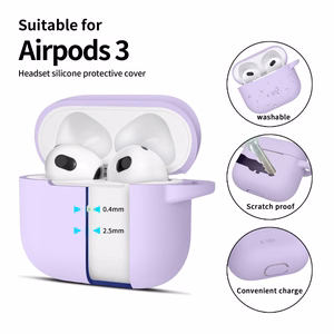Tech-Protect Silikoninen Hook Suojakuori Apple AirPods 3:lle - violetti