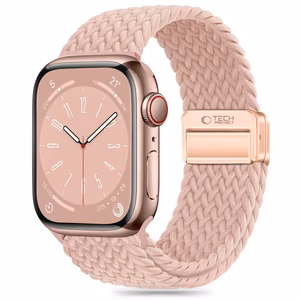 Tech-Protect NylonMag Hihna Apple Watch 6/7/8/9/10/SE (40/41/42 mm), vaaleanpunainen