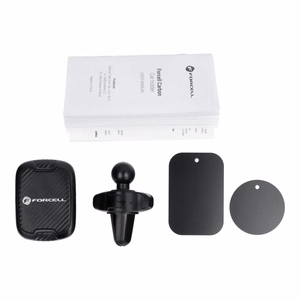 Magneettinen auton puhelinteline Forcell F-Grip Carbon H-CT325 ilmakanava musta