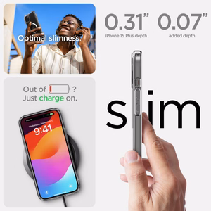 Spigen Ultra Hybrid Mag Suojakuori MagSafella iPhone 15 Plus:lle - Valkoinen