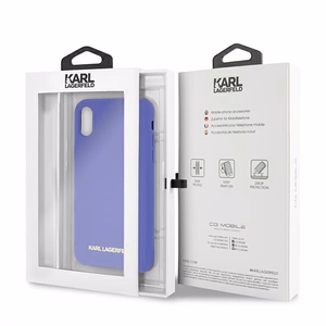 Karl Lagerfeld silikoni iPhone X/Xs kotelo - violetti