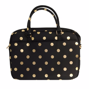 Wonder Briefcase Kannettava 17 tuumaa kultainen polka-dot