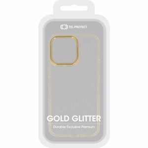 Tel Protect Gold Glitter Suojakuori iPhone 12/12 Pro:lle kultainen