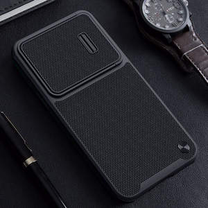 Nillkin Textured S suojakuori Samsung Galaxy S23+:lle panssaroitu kuori kameransuojalla musta