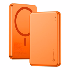 Forcell F-Energy Slim F5K9 -varavirtalähde, MagSafe-yhteensopiva, 5000 mAh, 15 W, QC 4.0, PD 3.0, oranssi