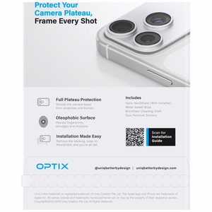 Uniq Optix Aeroshield Camera Module Protector for iPhone 18 Pro Max - Clear