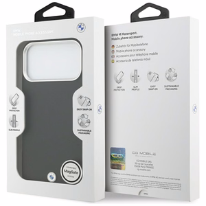 BMW Sign Full Wrapped Metal MagSafe suojakuori iPhone 17 Pro Max - musta