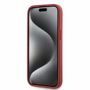 Karl Lagerfeld Diagonal Quilted Script Suojakuori iPhone 15 / 14 / 13:lle - punainen