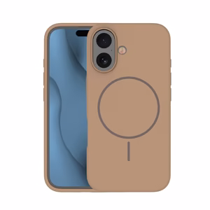 Silikoninen Ohut Mag Suojakuori iPhone 16 Pro Max 6,9:lle ruskea