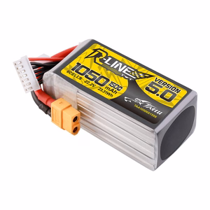 Tattu R-Line 5.0 1050 mAh 22,2 V 6S 150C XT60-liittimellä varustettu akku