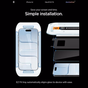 Spigen karkaistu lasi Glas.Tr Ez Fit 2-Pack iPhone 17 Air läpinäkyvä