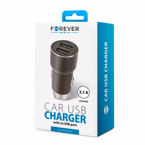 Forever CC-04 autolaturi 2x USB 3.1A musta