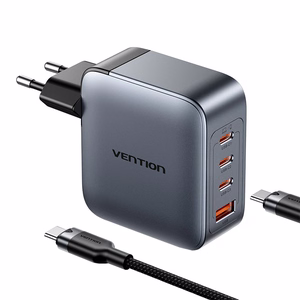 Vention 100W Laturi 1xUSB-A 3xUSB-C + kaapeli