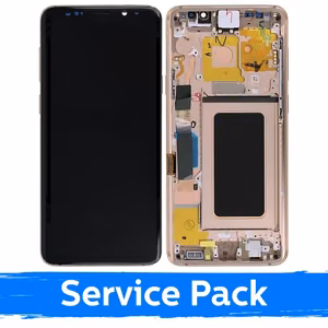 LCD-näyttö yhteensopiva Samsung G965 S9 Plus kehyksellä / Sunrise Gold / (Service Pack)
