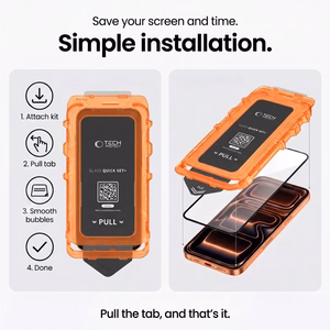 Tech-Protect Quick Set+ 2 kpl karkaistuja laseja malleille iPhone 18 Pro Max / 17 Pro Max
