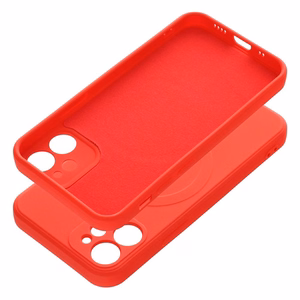 Silikoninen Mag Cover iPhone 12 MINI:lle yhteensopiva MagSafen kanssa punainen