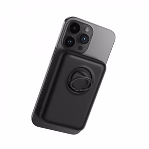 Langaton tehopankki 10000mAh Joyroom JR-W050 20W MagSafe renkaalla ja jalustalla - musta