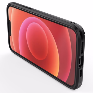 Ring Armor tapauksessa iPhone 14 panssaroitu kansi magneettinen haltija rengas musta
