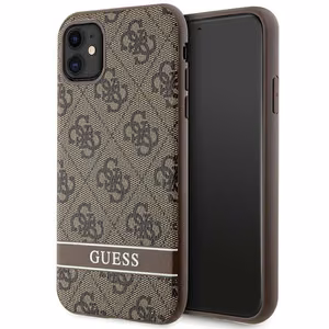 Guess GUHCN61P4SNW iPhone 11 / Xr ruskea/ruskea kovakuori 4G Stripe