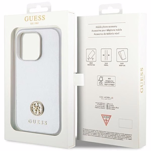 GUESS Suojakuori IPHONE 15 Prolle GUHCP15LPS4DGPS (Strass Metal Logo) hopeinen