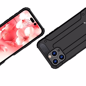 Hybrid Armor Suojakuori iPhone 16 Pro:lle - Musta