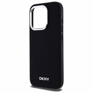 DKNY Plain Logo MagSafe iPhone 15 Pro Max:lle Suojakuori - Musta