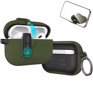 Tech-Protect Slim Hook Suojakuori AirPods Pro 3 -lle - vihreä